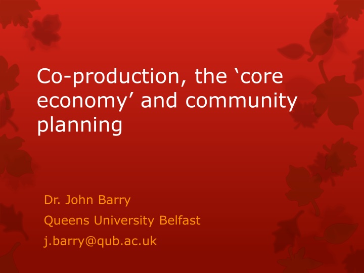 co production the core economy and community