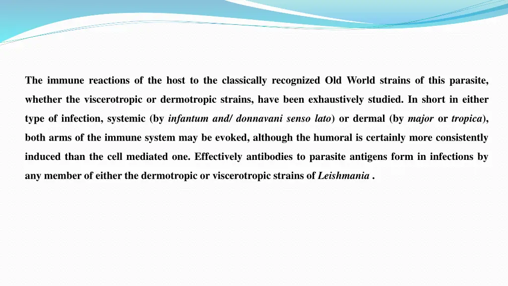 the immune reactions of the host