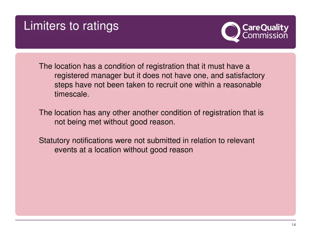 limiters to ratings