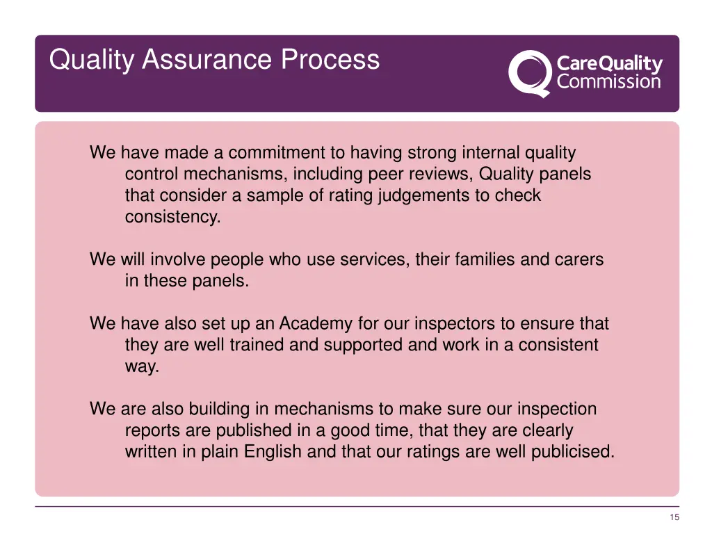 quality assurance process