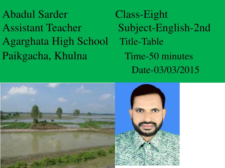 abadul sarder assistant teacher subject english