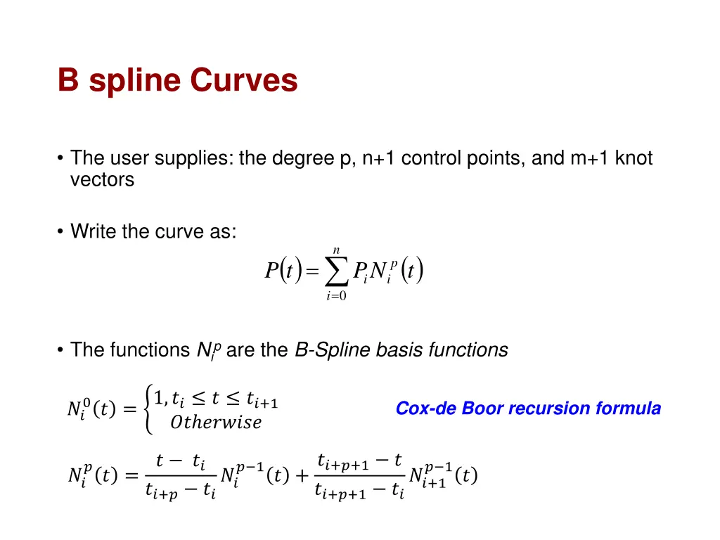 b spline curves