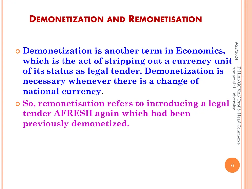 d emonetization and r emonetisation