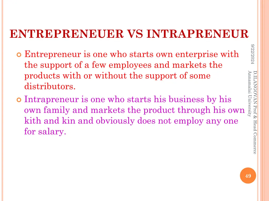 entrepreneuer vs intrapreneur