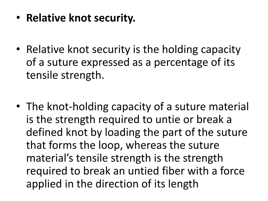 relative knot security