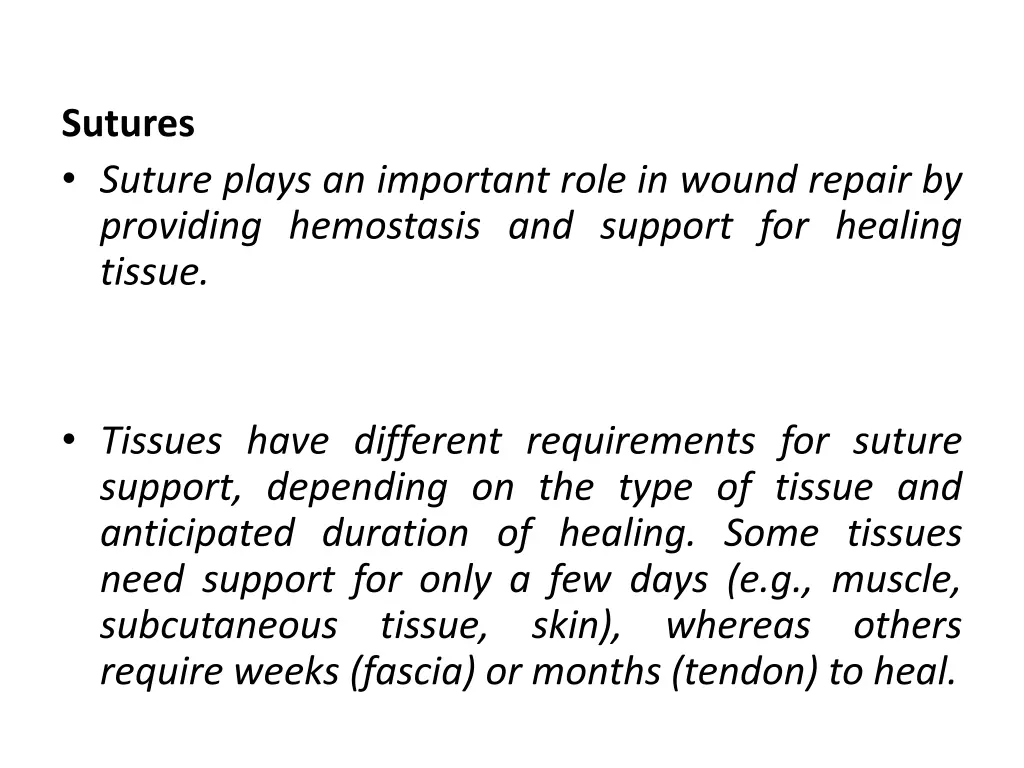 sutures suture plays an important role in wound