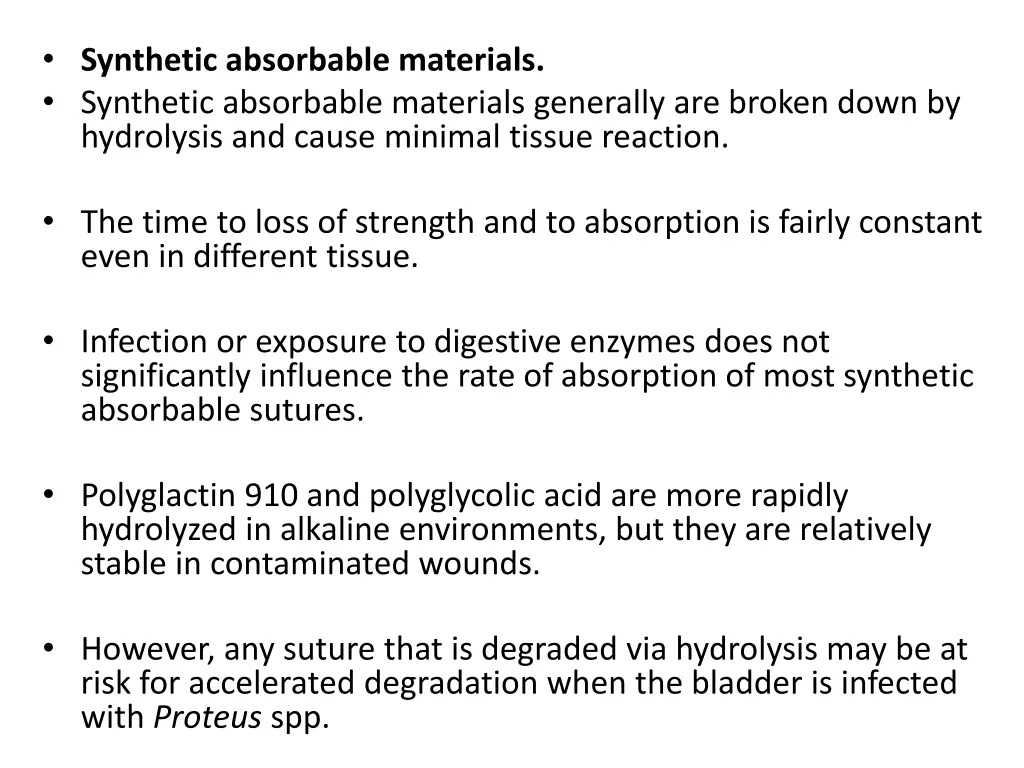 synthetic absorbable materials synthetic