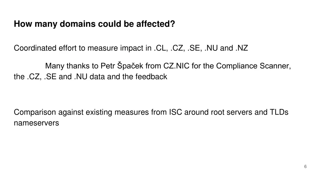 how many domains could be affected