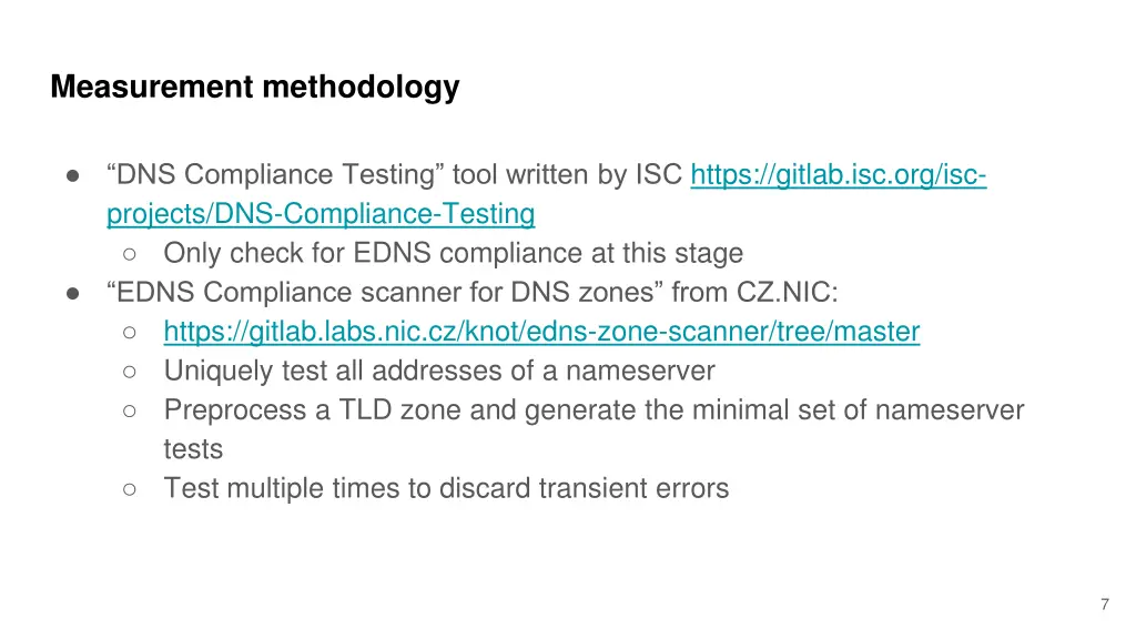 measurement methodology