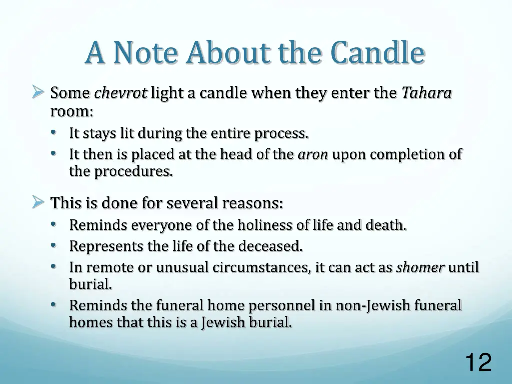 a note about the candle