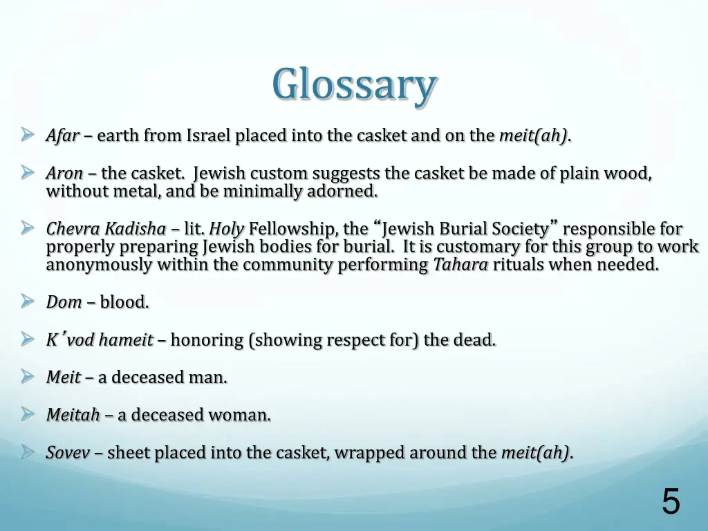 glossary