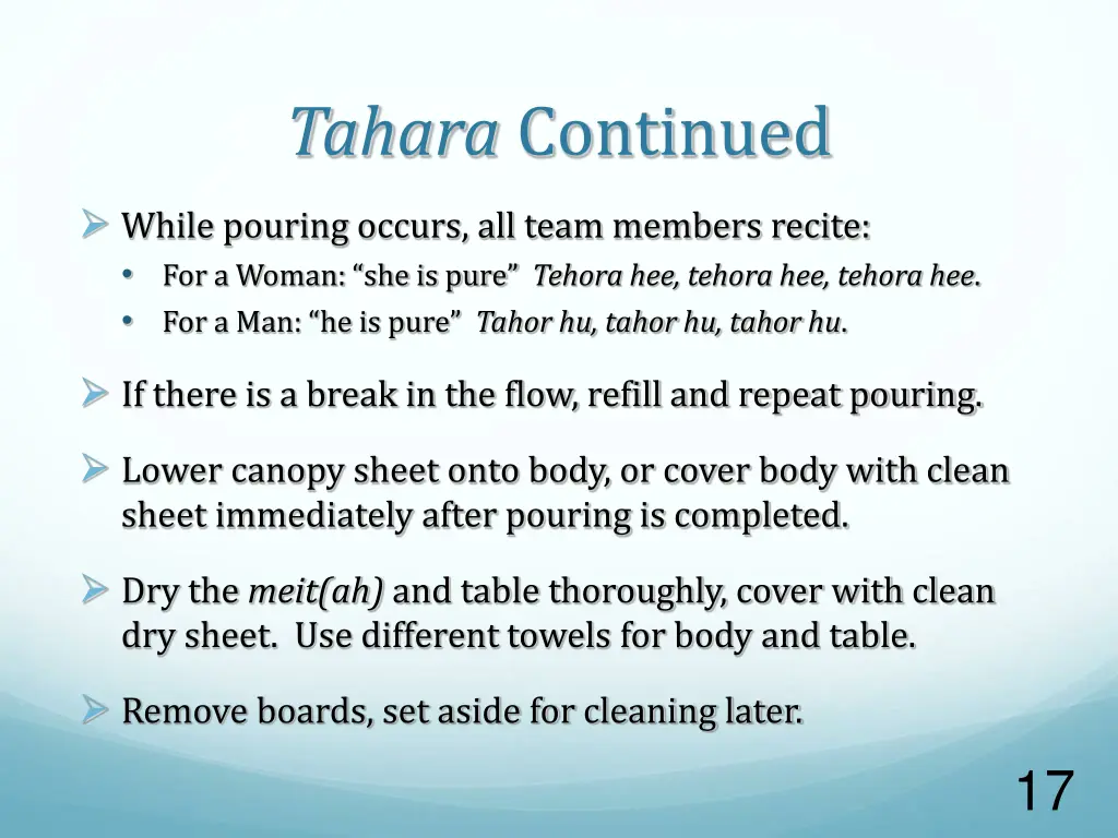 tahara continued