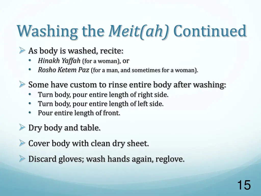 washing the meit ah continued 1