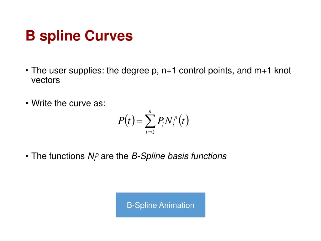 b spline curves