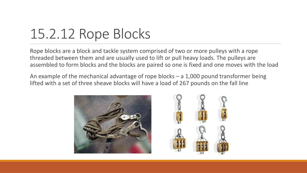 15 2 12 rope blocks