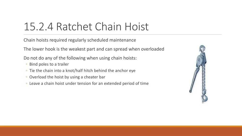 15 2 4 ratchet chain hoist