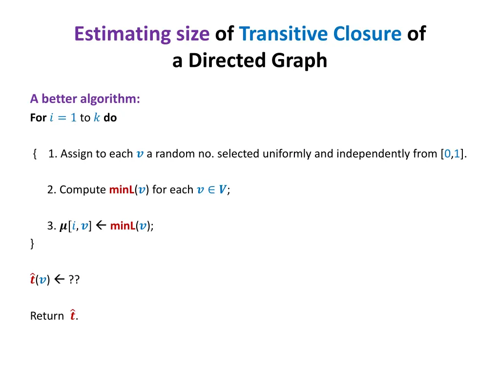 estimating size of transitive closure 4