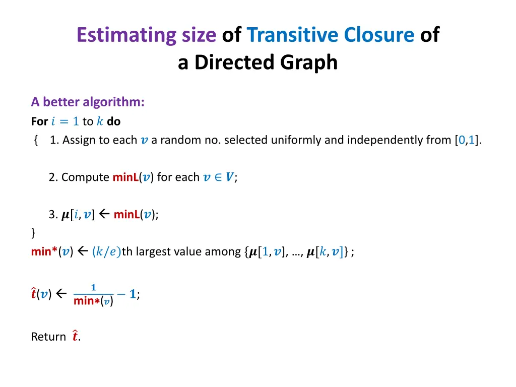 estimating size of transitive closure 5