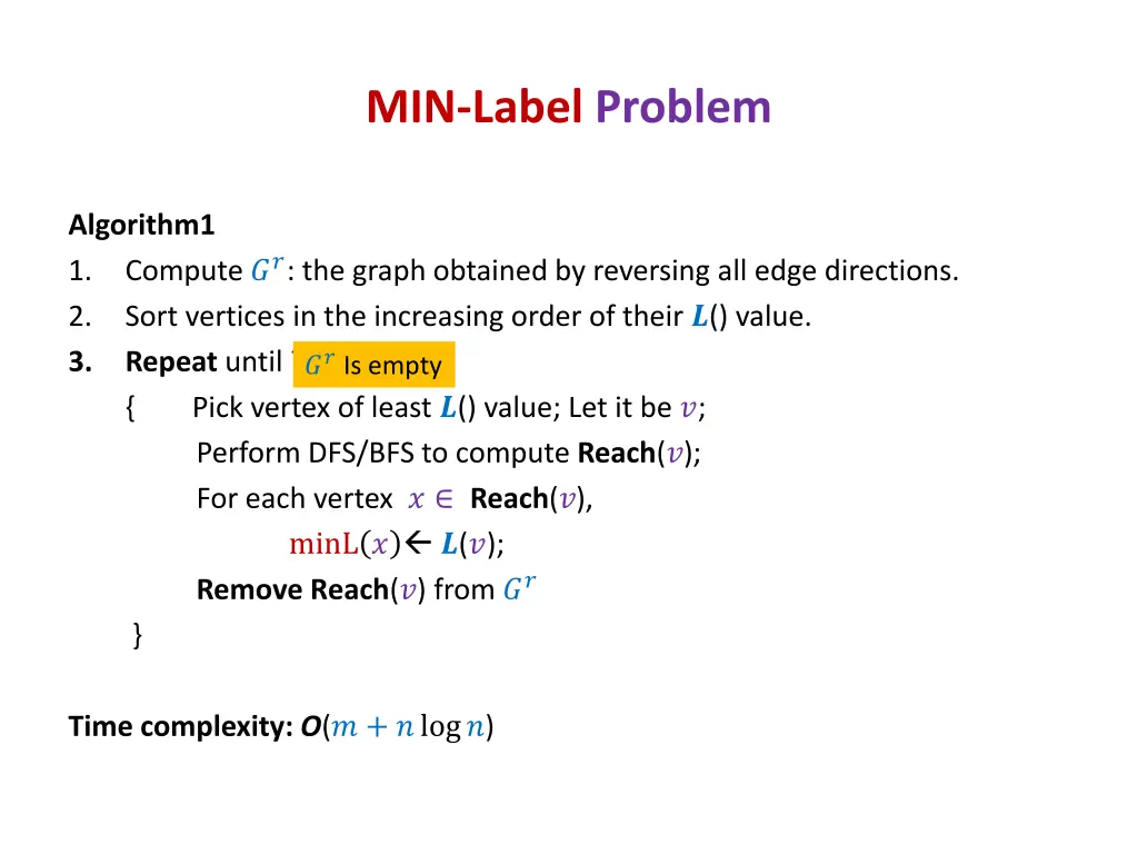 min label problem 1