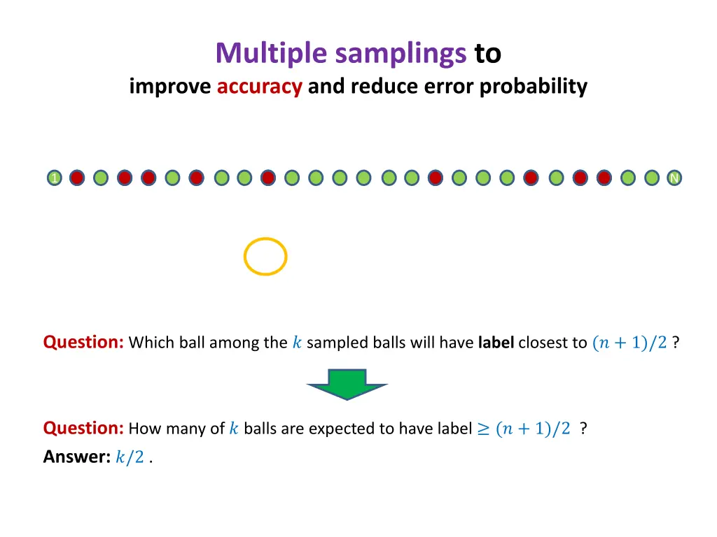 multiple samplings to improve accuracy and reduce