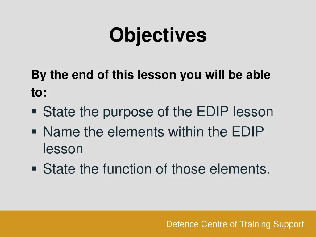 objectives