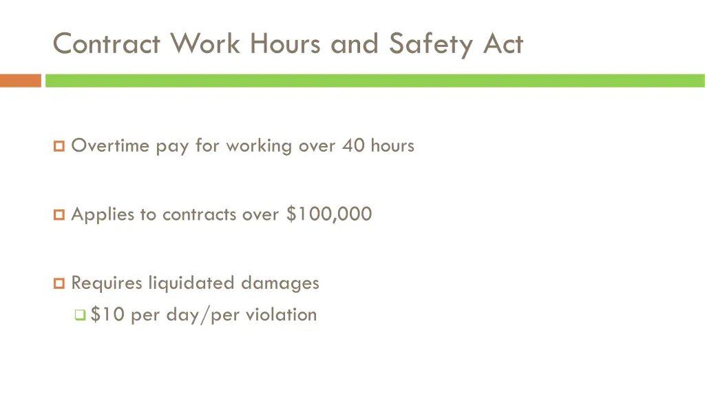 contract work hours and safety act