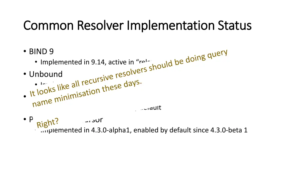 common resolver implementation status common 1