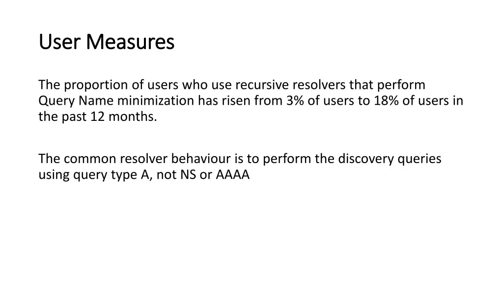 user measures user measures