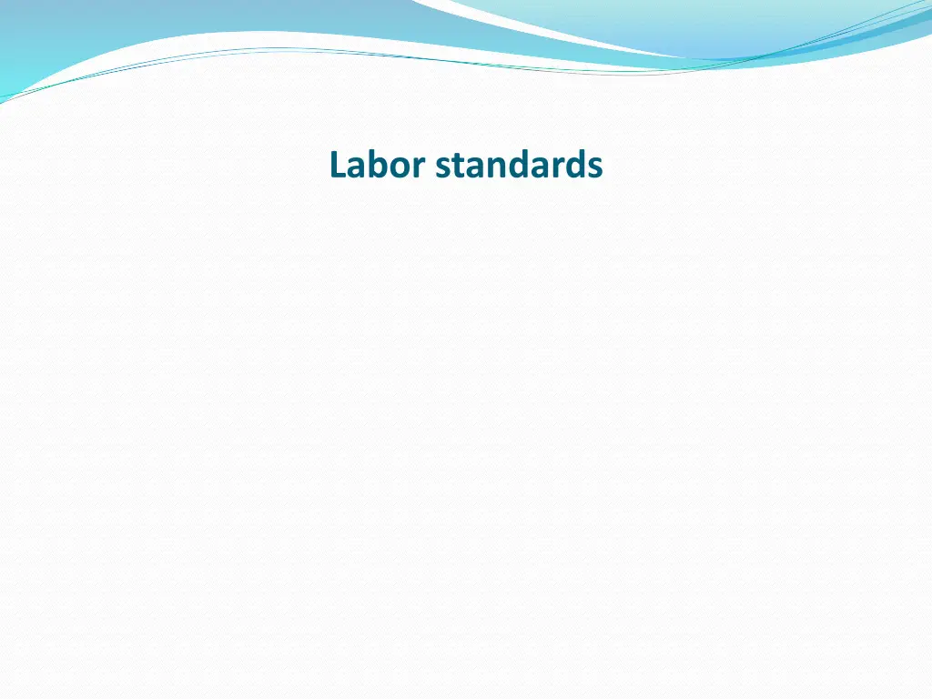 labor standards