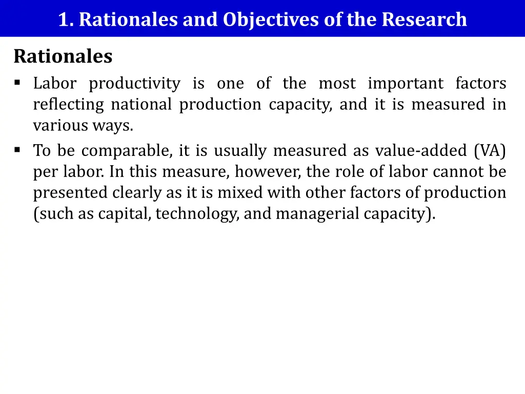 1 rationales and objectives of the research