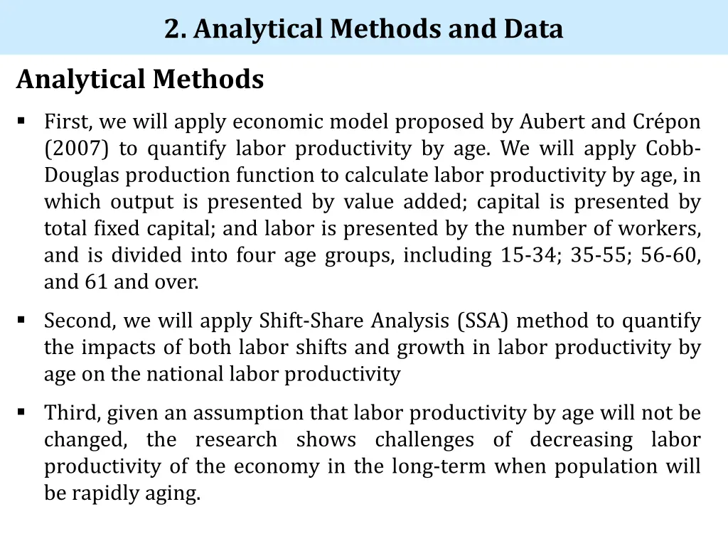 2 analytical methods and data