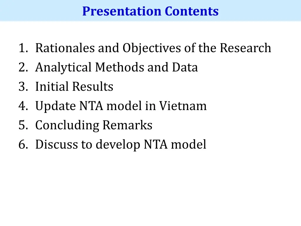 presentation contents