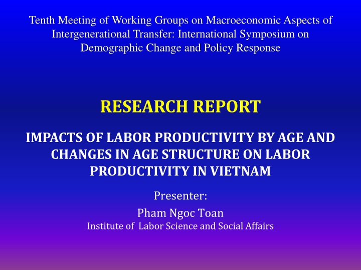 tenth meeting of working groups on macroeconomic