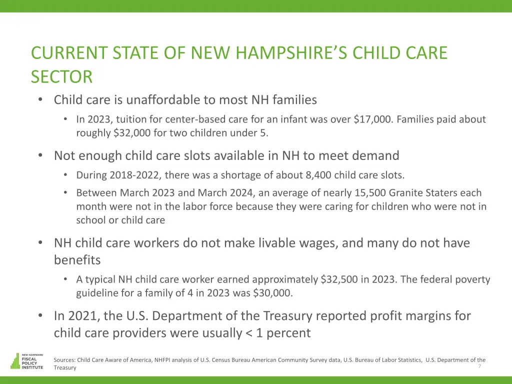 current state of new hampshire s child care