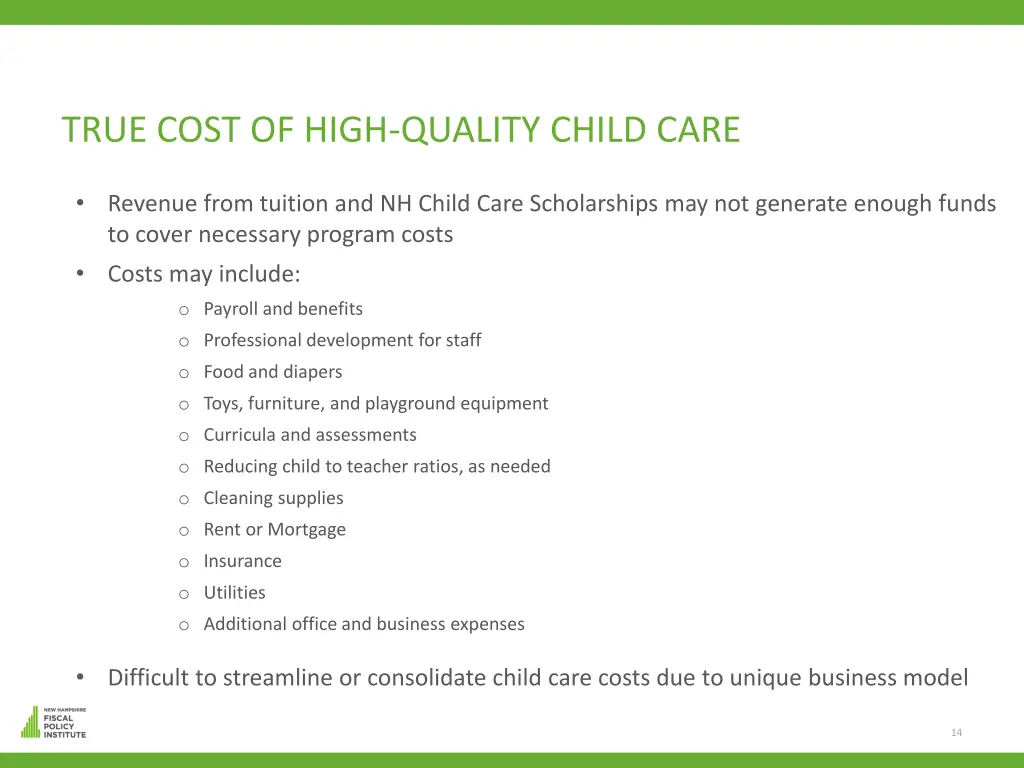 true cost of high quality child care