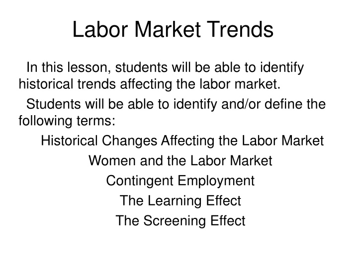 labor market trends