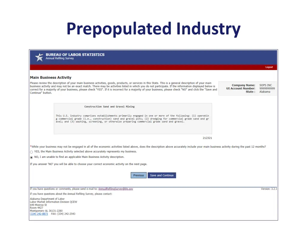 prepopulated industry