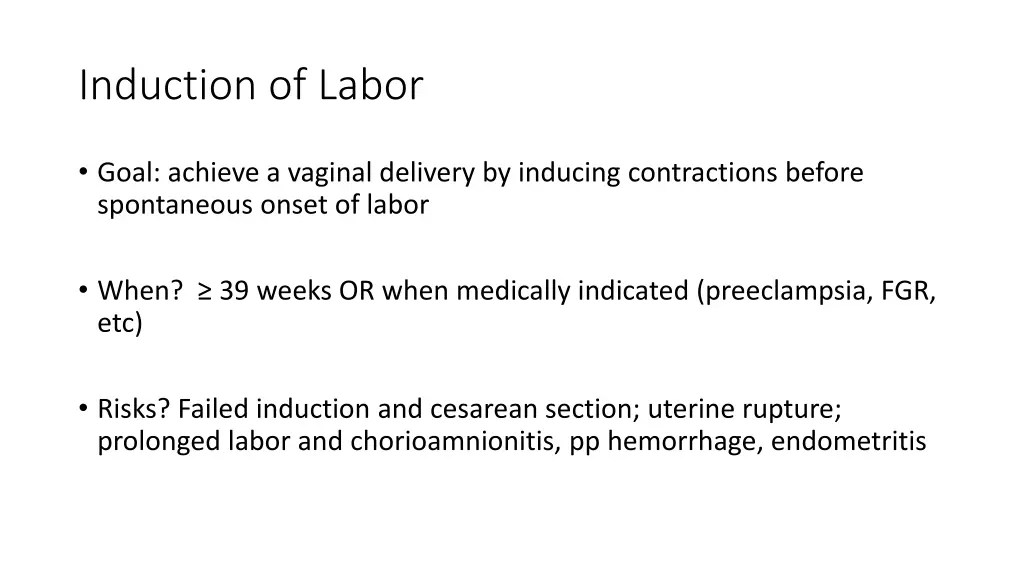 induction of labor 1