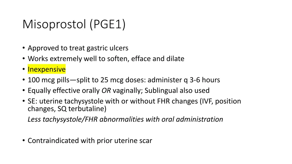 misoprostol pge1