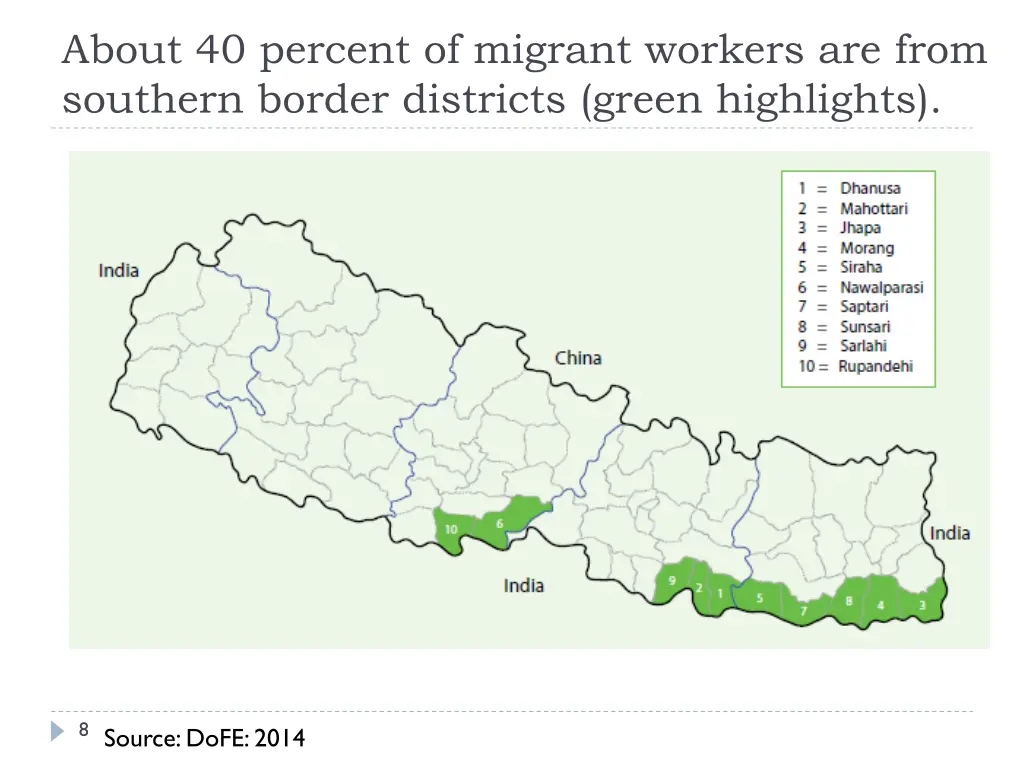 about 40 percent of migrant workers are from