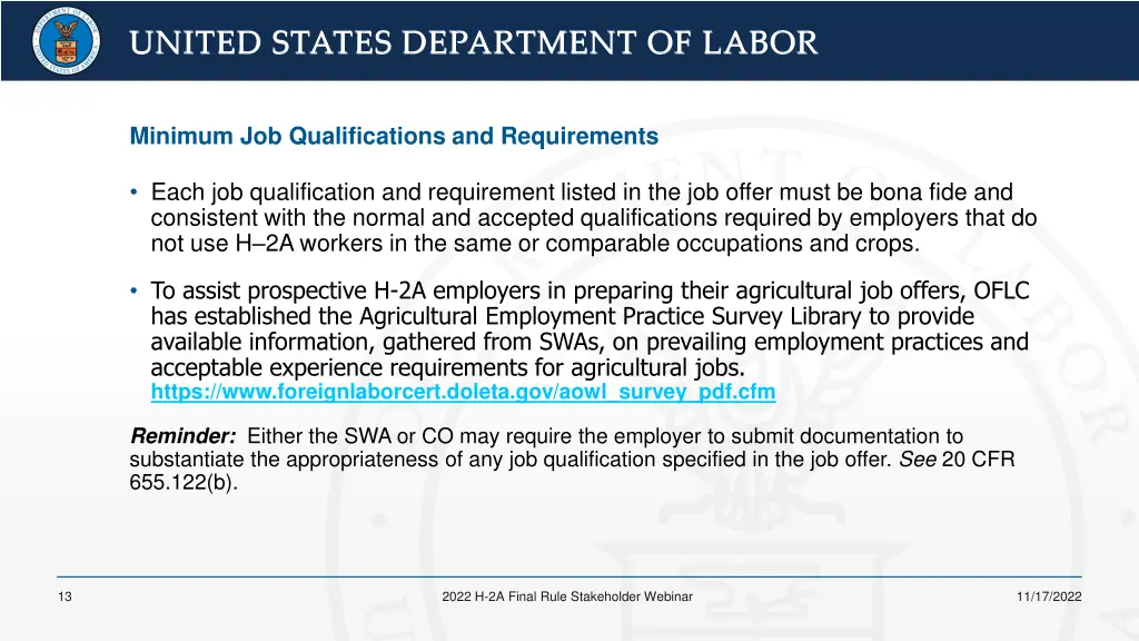 united states department of labor united states 10