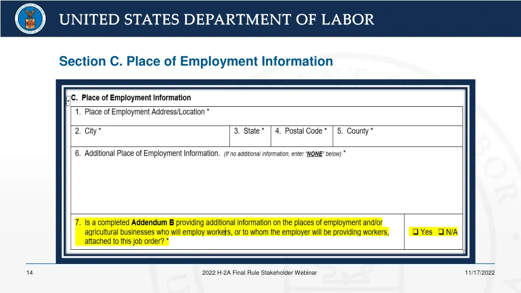 united states department of labor united states 11