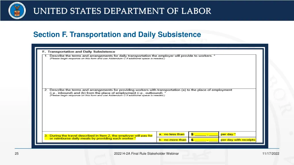 united states department of labor united states 22