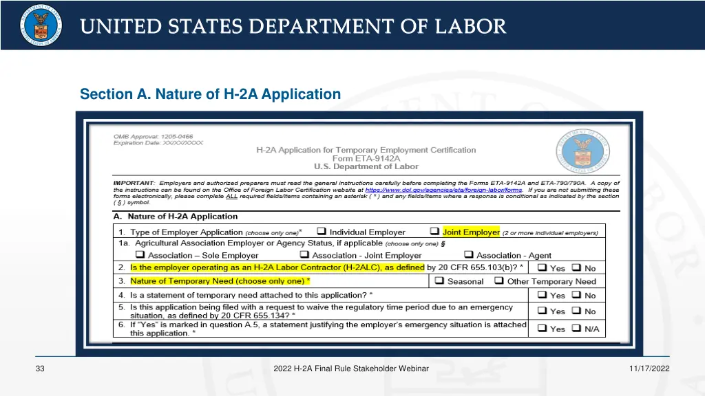 united states department of labor united states 29