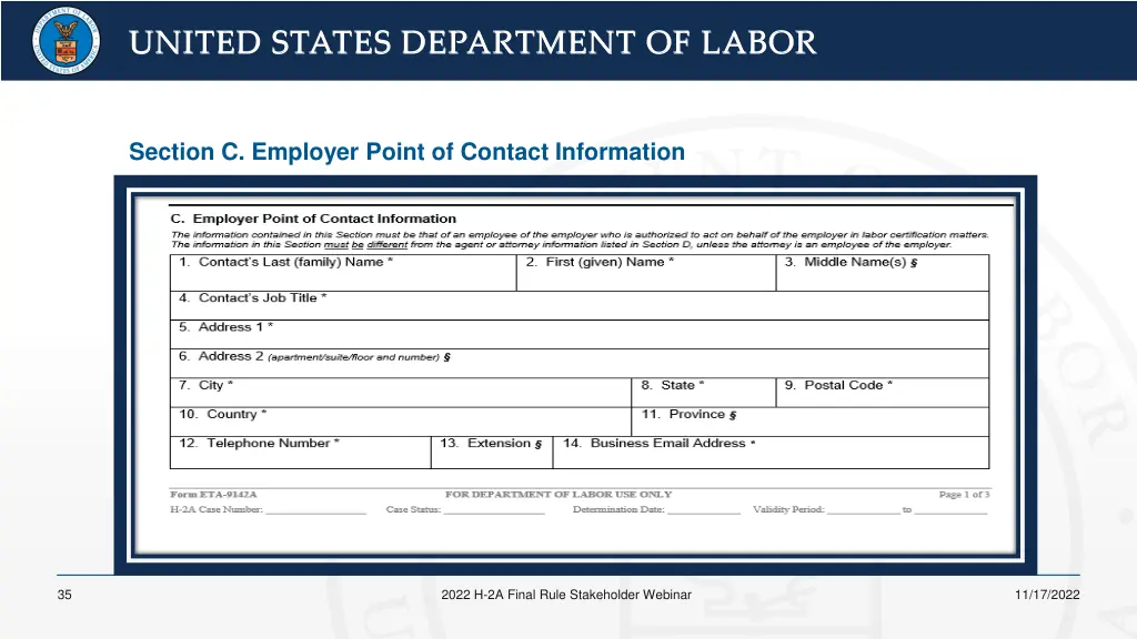 united states department of labor united states 31