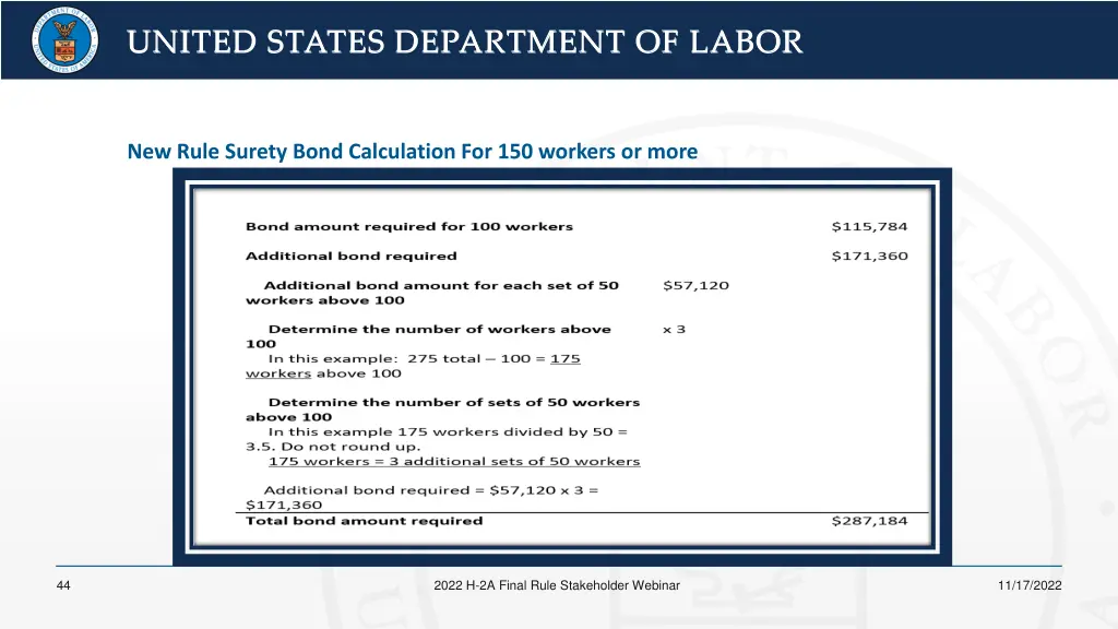 united states department of labor united states 40