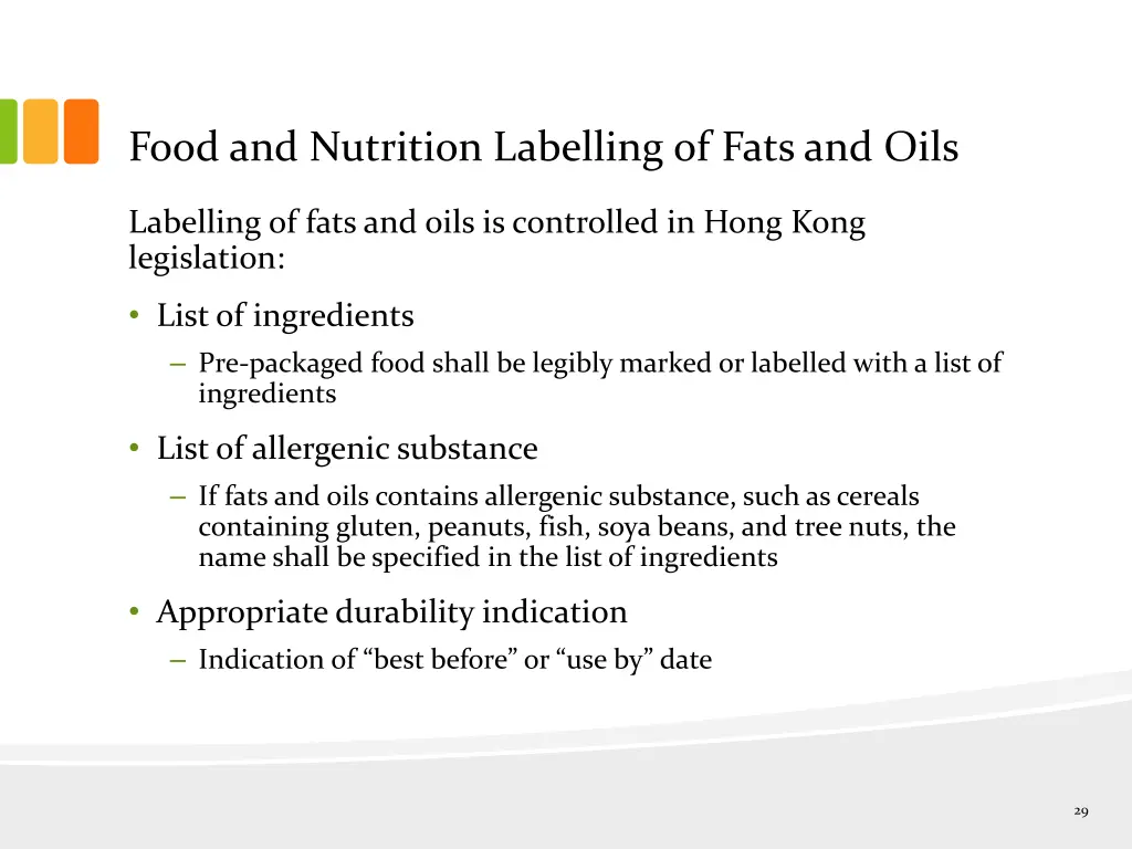 food and nutrition labelling of fats and oils 1