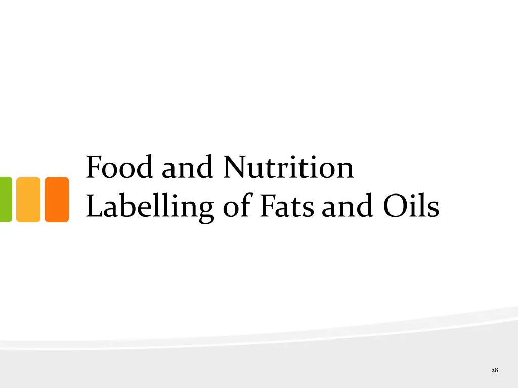 food and nutrition labelling of fats and oils