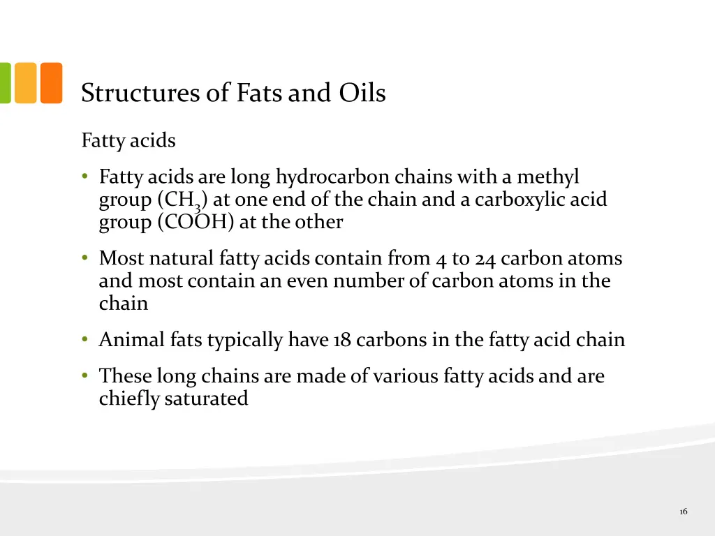 structures of fats and oils 6