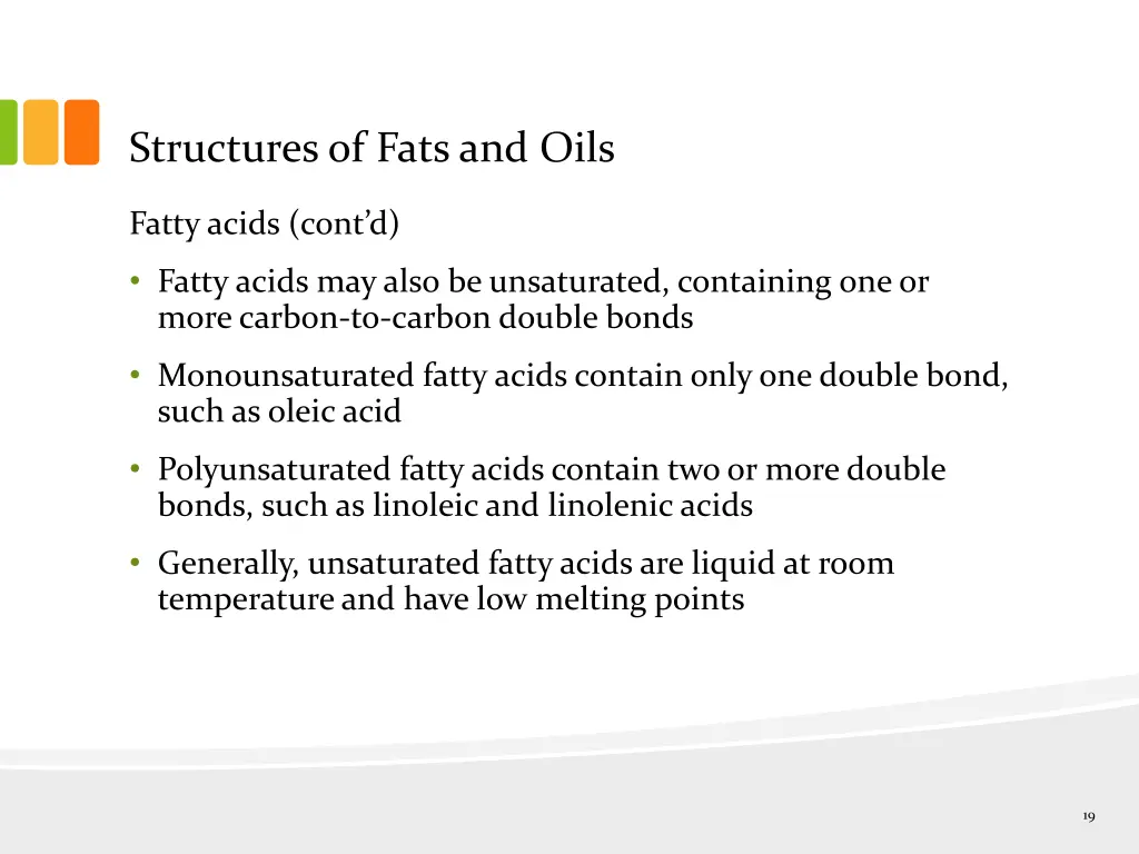 structures of fats and oils 9